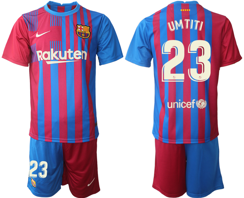 Men 2021-2022 Club Barcelona home red #23 Nike Soccer Jerseys->barcelona jersey->Soccer Club Jersey